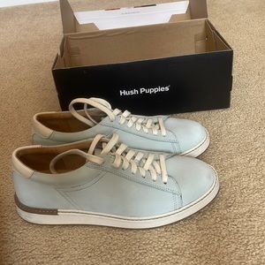 Blue Leather Sneakers Hush Puppies